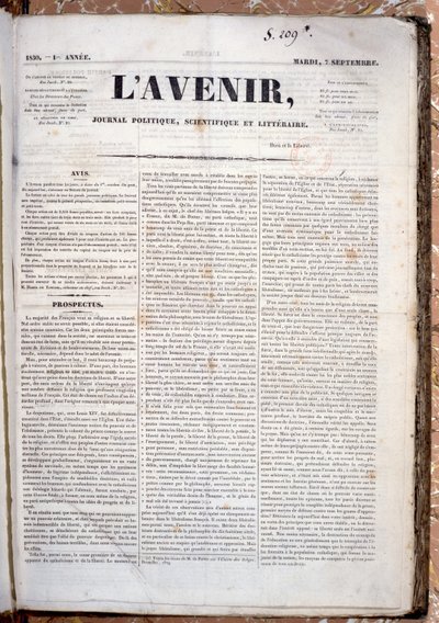 Prospetto pubblicitario della prossima pubblicazione del giornale L